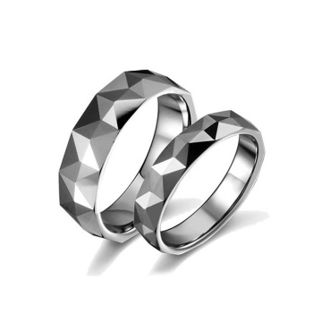 Beste Qualität Schmuck benutzerdefinierte Silber Wolfram Paar Ehering